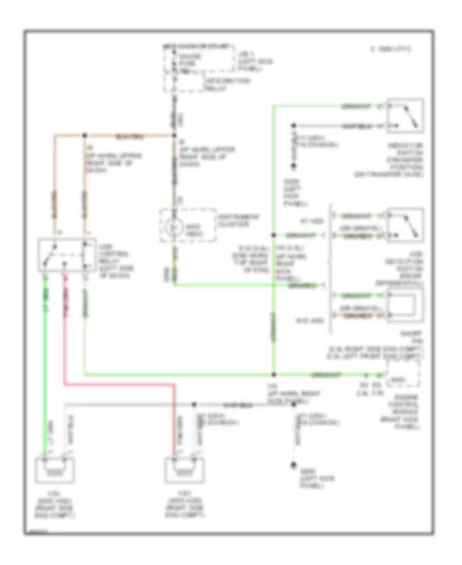 Transfer Case Wiring Diagram, MT for Toyota 4Runner SR5 1995