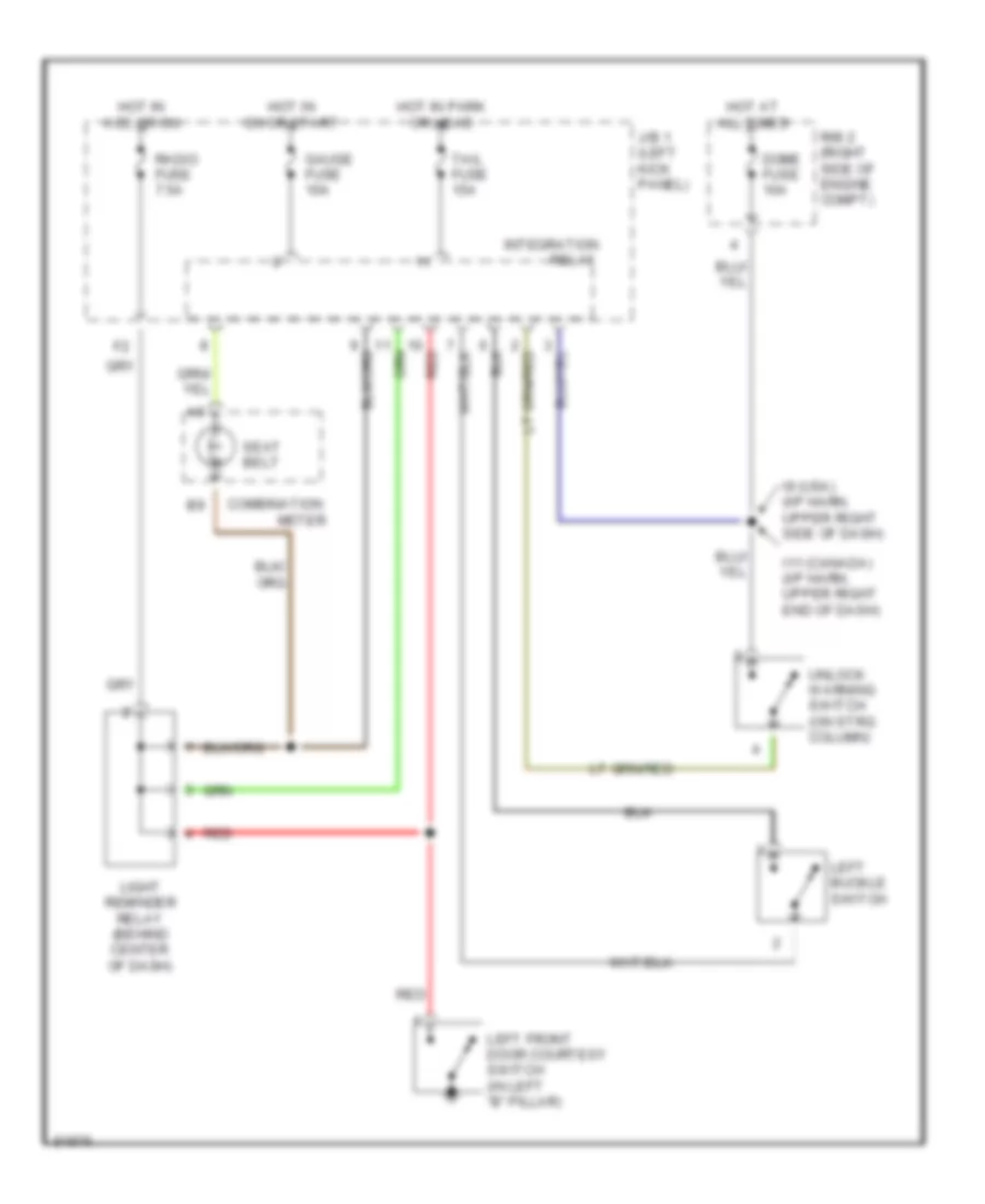 Warning System Wiring Diagrams for Toyota 4Runner SR5 1995
