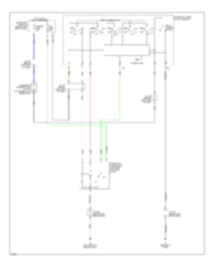 Электросхема передних стеклоочистителей дворников и омывателя лобового стекла для Toyota Prius 2010