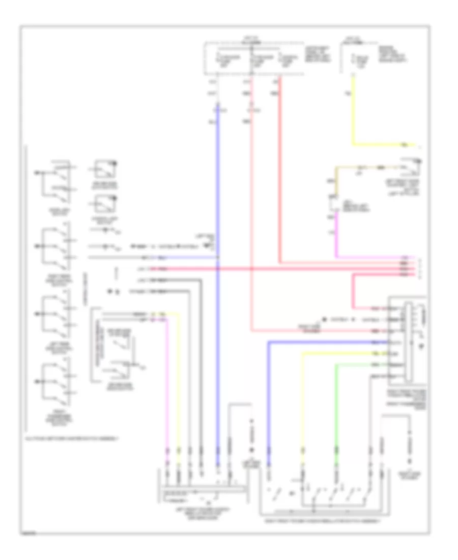 Power Windows Wiring Diagram 1 of 2 for Toyota Prius 2012