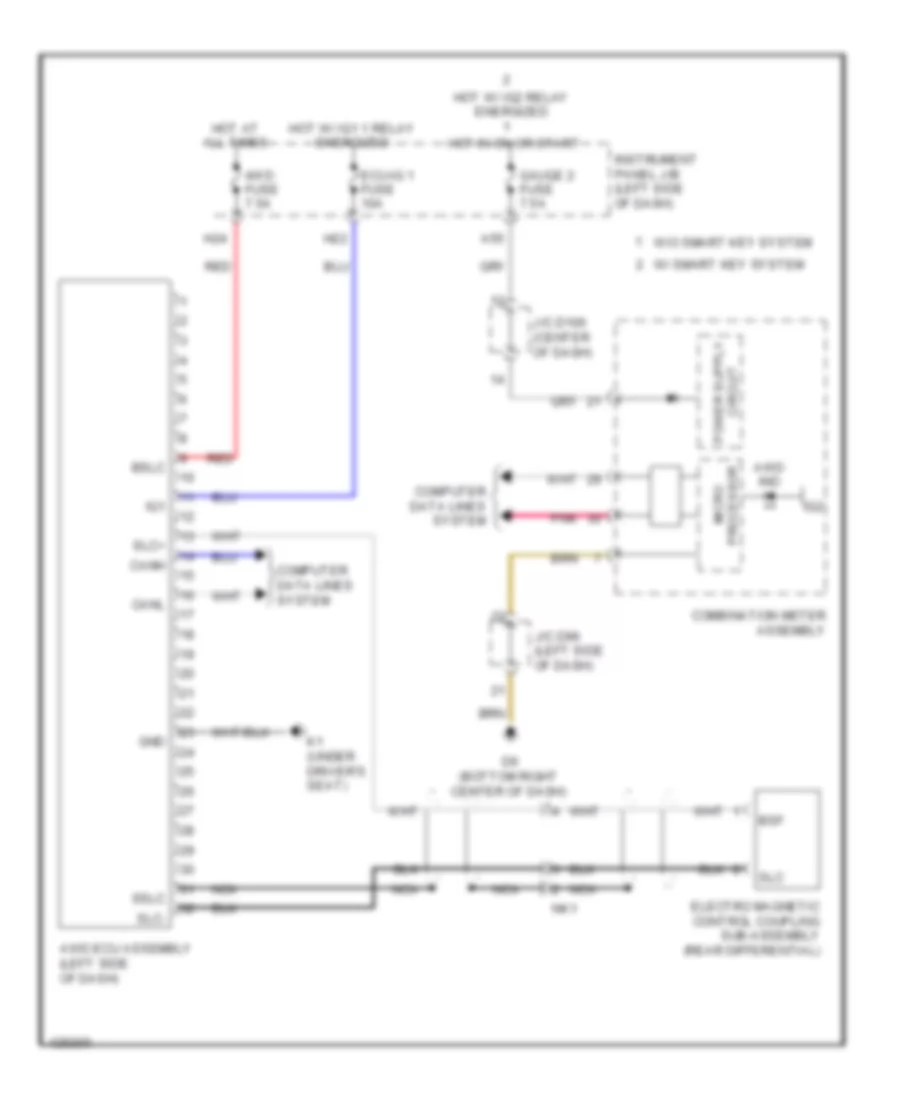 AWD Wiring Diagram for Toyota Sienna XLE 2014