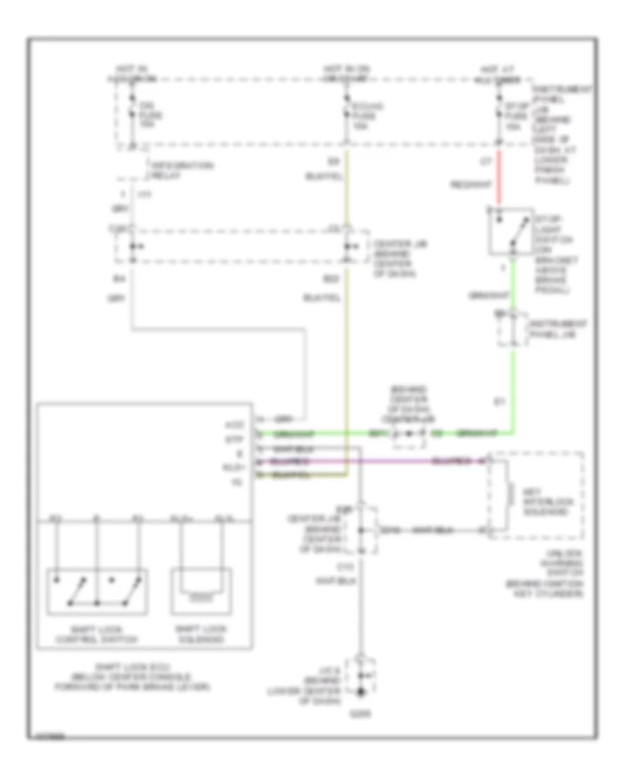 Shift Interlock Wiring Diagram for Toyota Corolla CE 2000