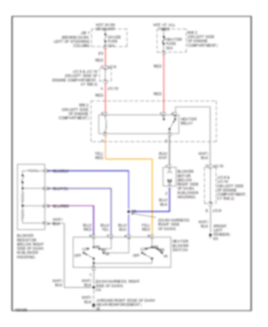 Heater Wiring Diagram for Toyota Tacoma 2002