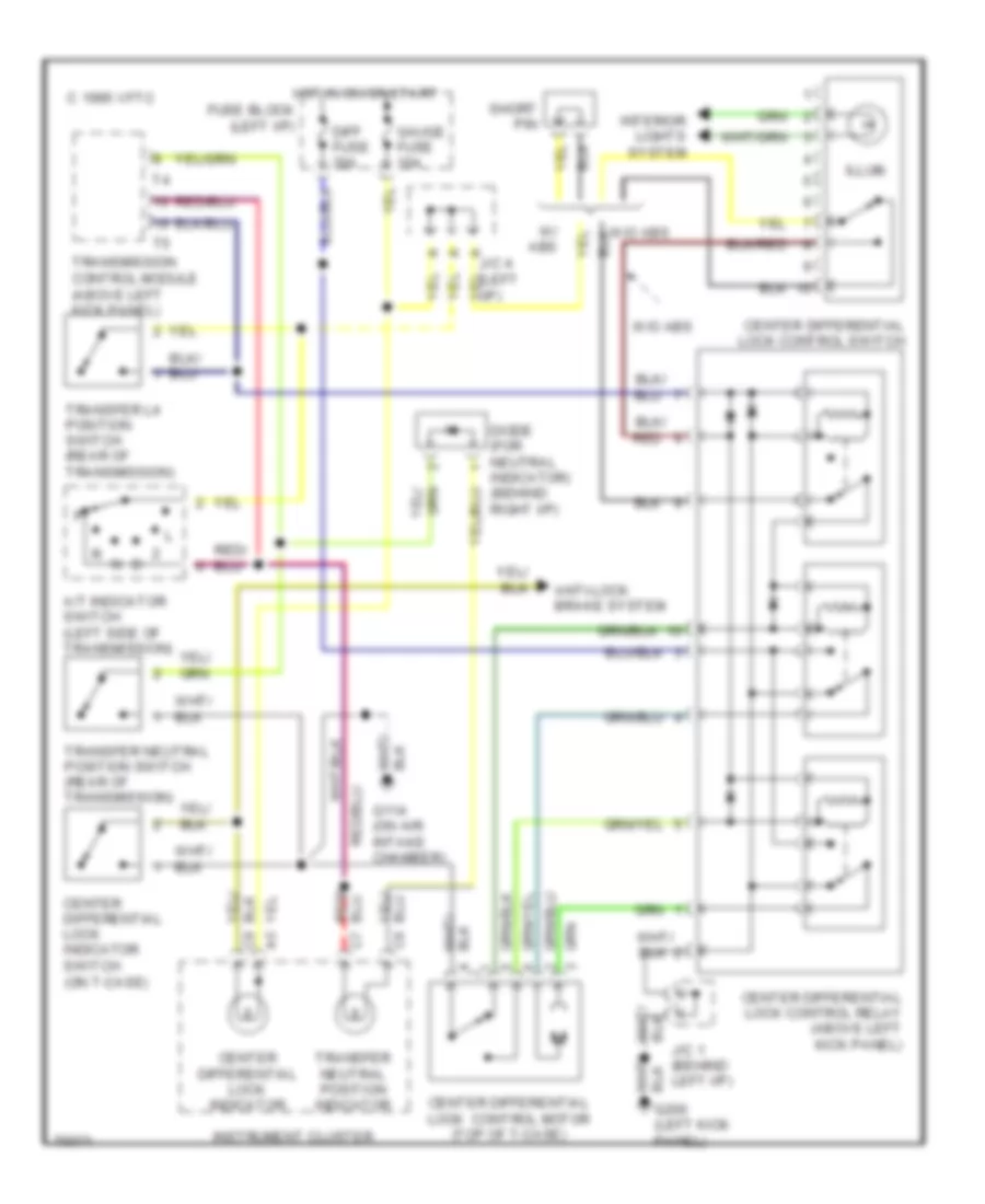 Center Differential Lock Wiring Diagram for Toyota Land Cruiser 1993
