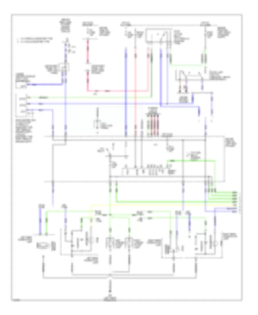 Exterior Lamps Wiring Diagram, without Trailer Tow (1 of 3) for Toyota Tacoma 2014