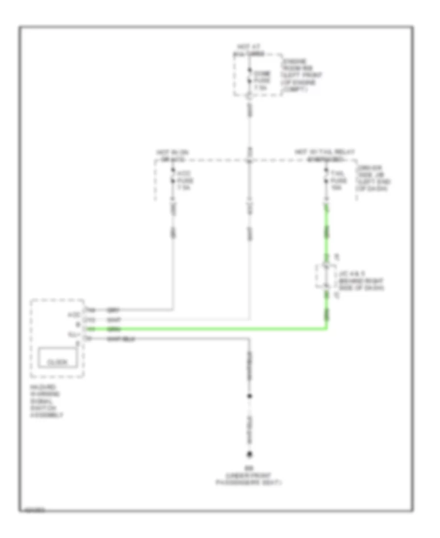 Clock Wiring Diagram for Toyota Tacoma 2014