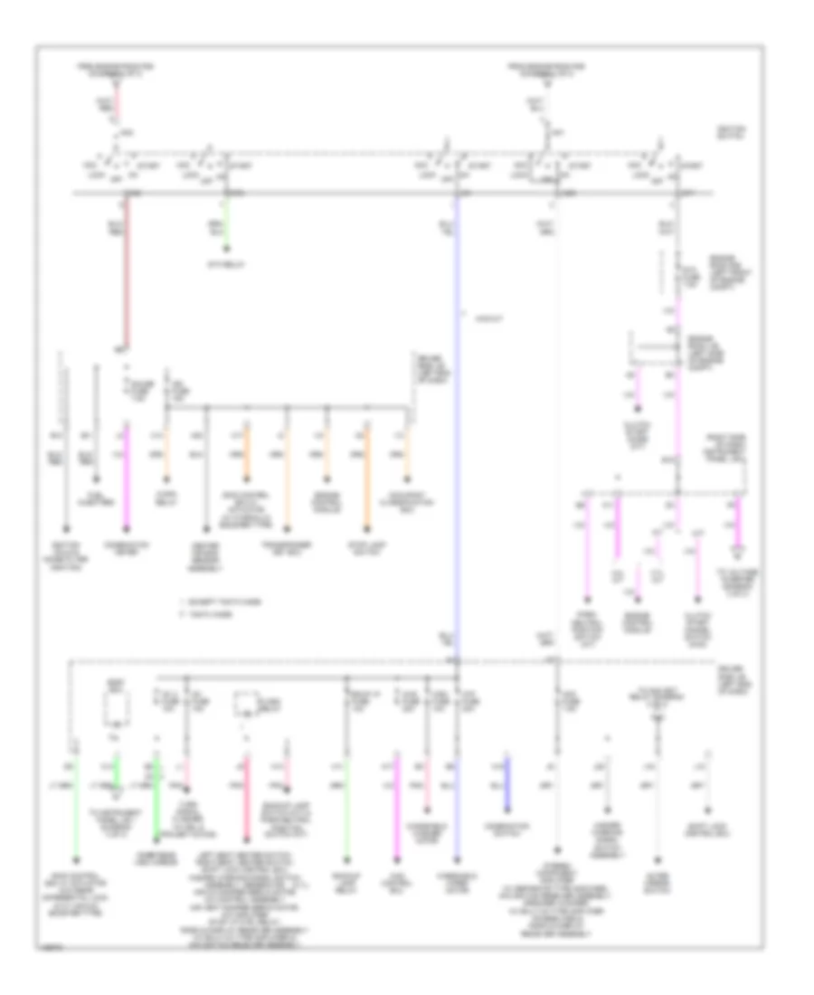 Power Distribution Wiring Diagram (2 of 3) for Toyota Tacoma 2014