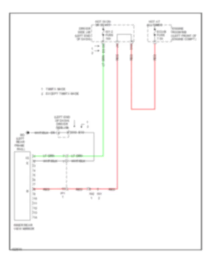 Electrochromic Mirror Wiring Diagram for Toyota Tacoma 2014