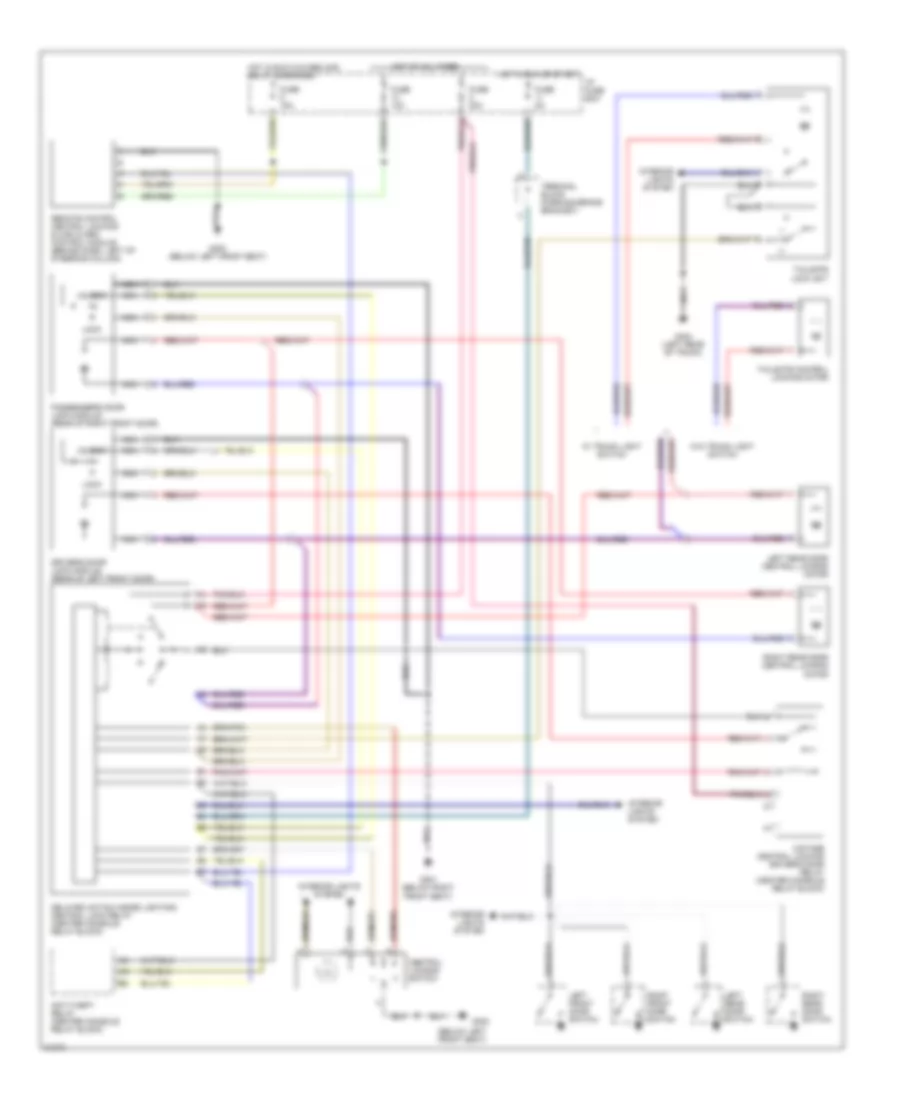Power Door Lock Wiring Diagram, USA & Canada для Volvo 960 1996