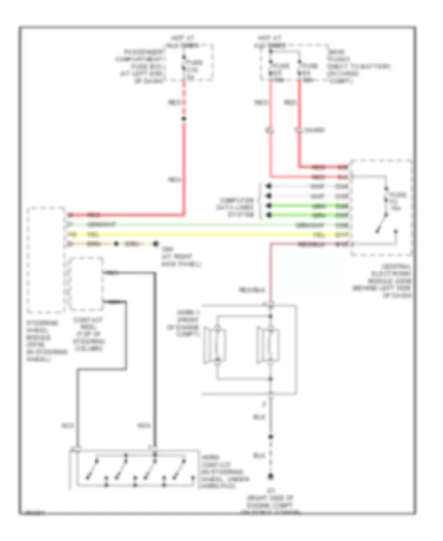 Электросхема звукового сигнал Гудка для Volvo XC90 3.2 2014
