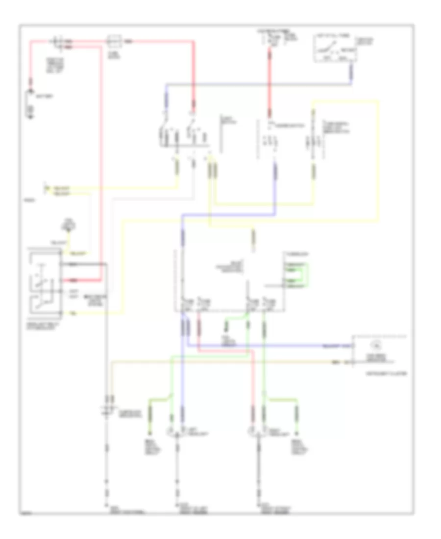 Headlamps Wiring Diagram with DRL for Volvo 940 1994