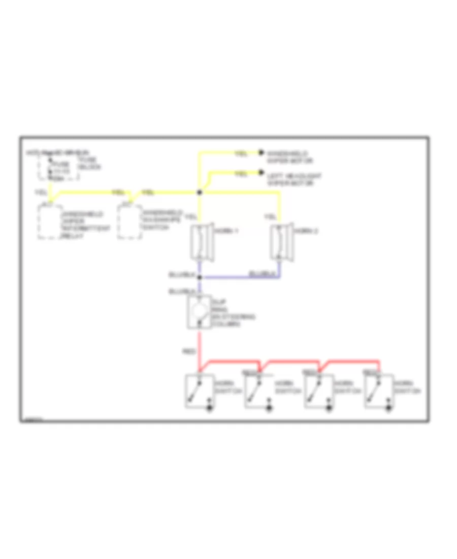 Horn Wiring Diagram for Volvo 940 1994