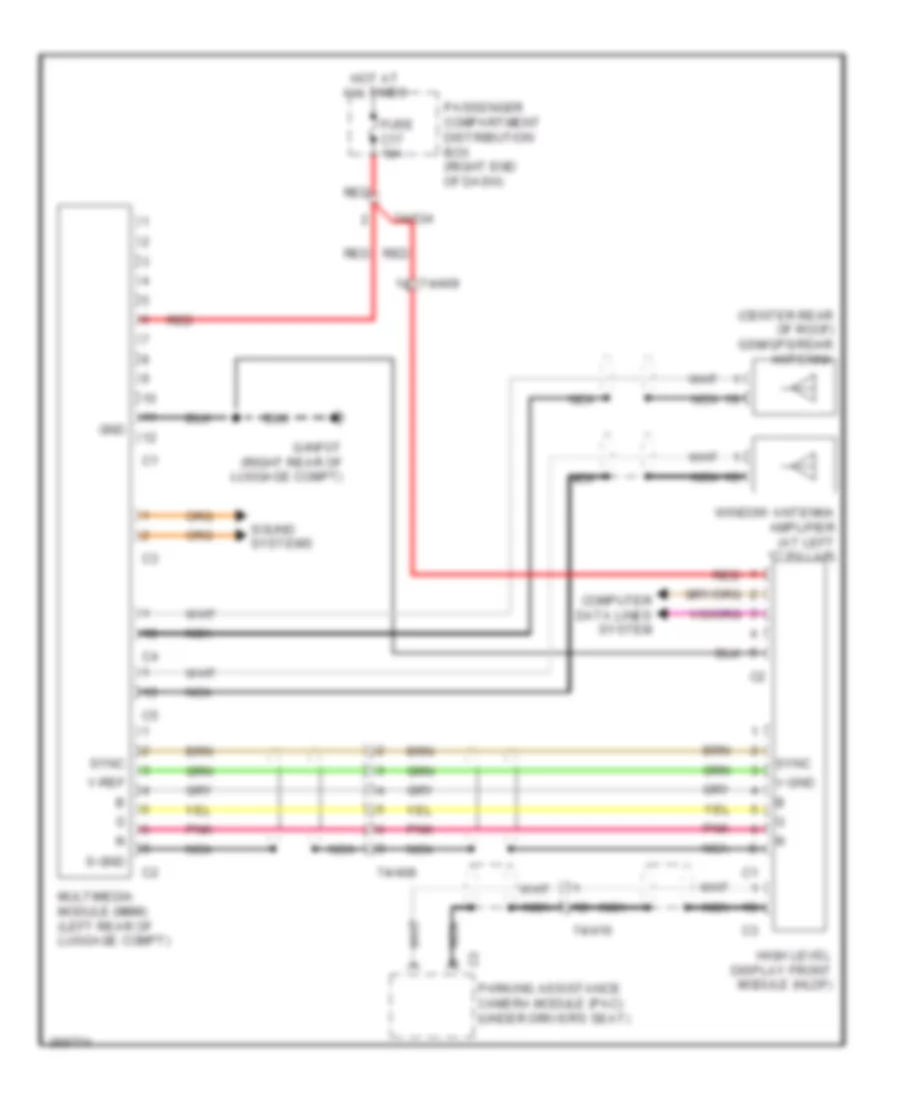 Multimedia  Traffic Information Wiring Diagram for Volvo XC60 T 6 2011
