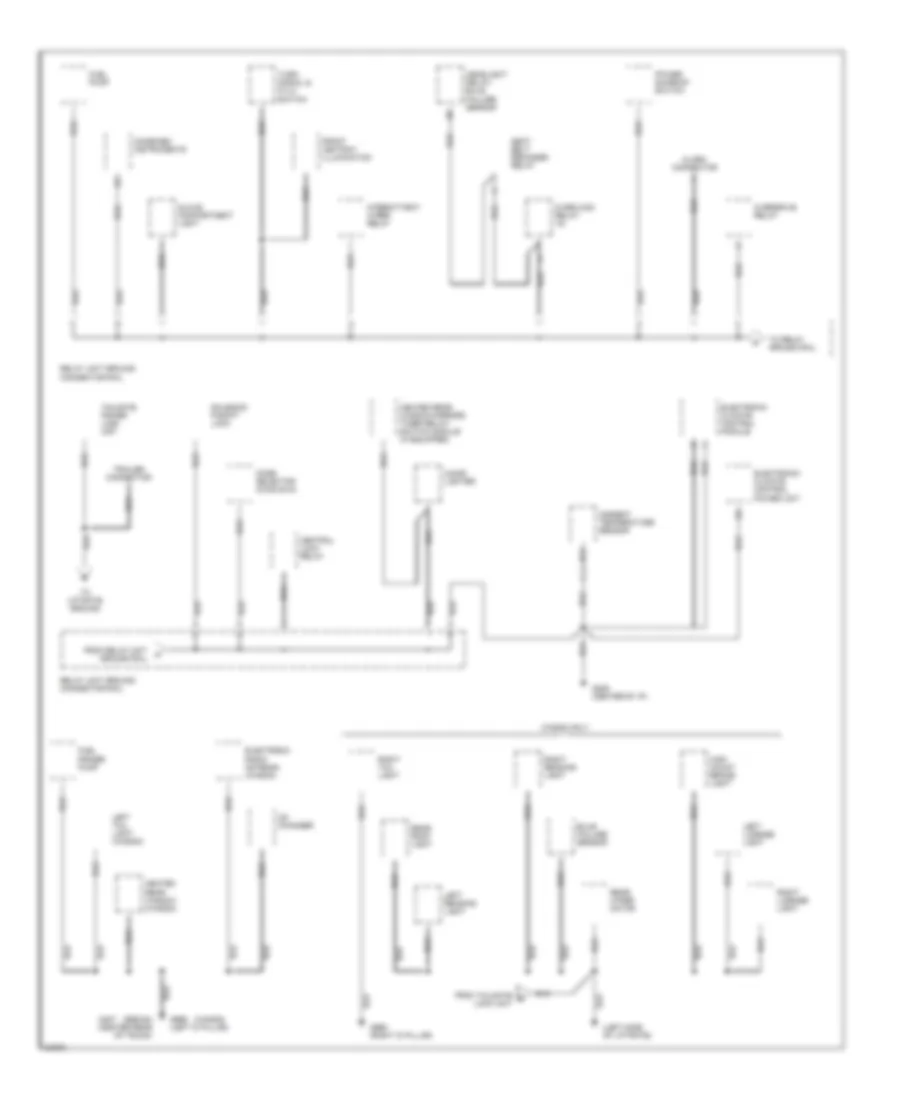 Ground Distribution Wiring Diagram (3 of 4) for Volvo 960 1994