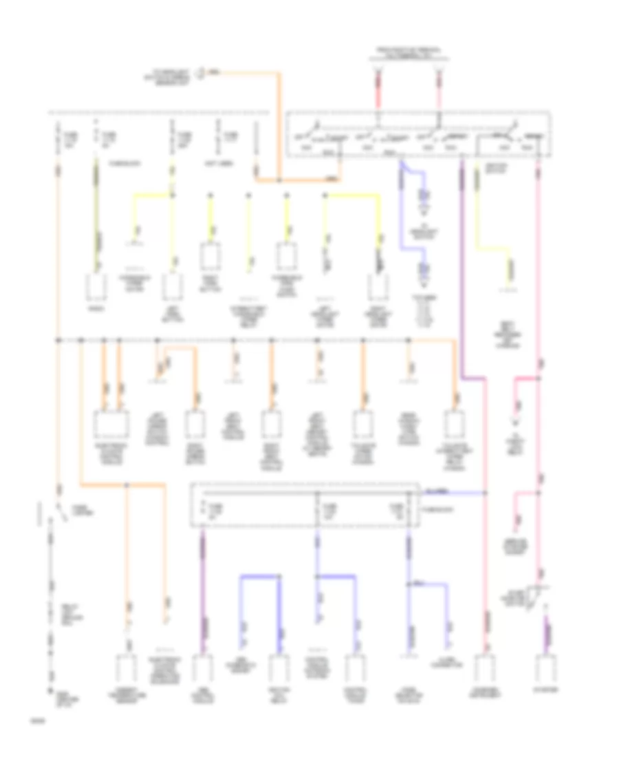 Power Distribution Wiring Diagram (3 of 5) for Volvo 960 1994