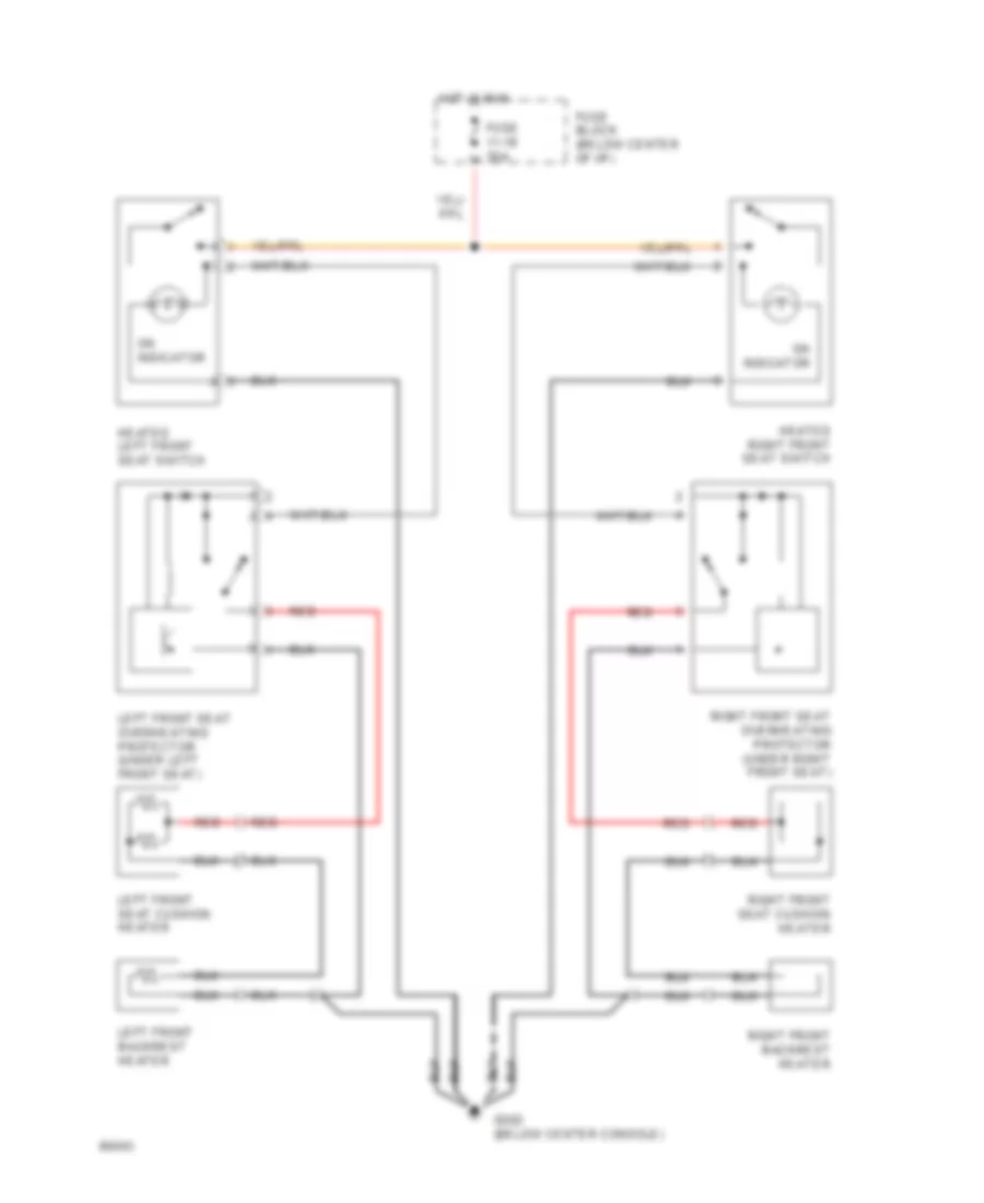 Heated Seats Wiring Diagram for Volvo 960 1994