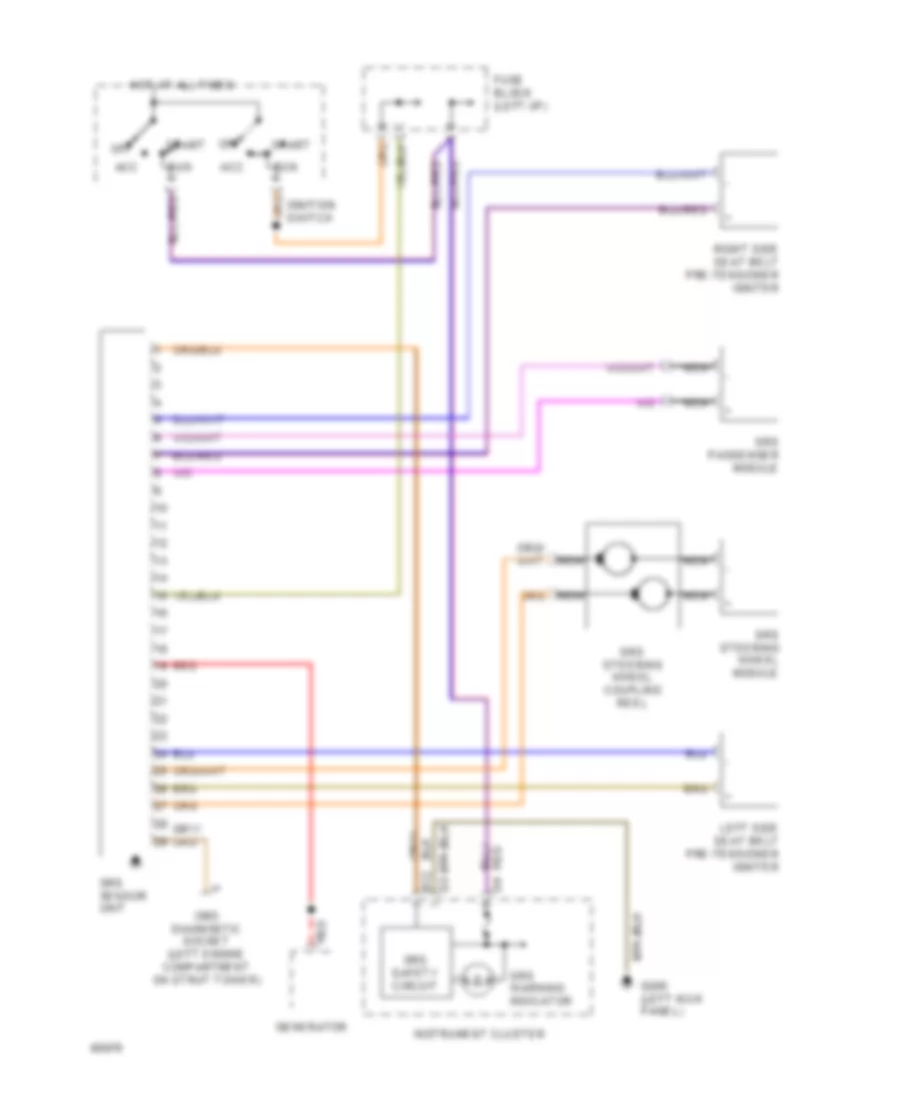 Supplemental Restraint Wiring Diagram for Volvo 960 1994