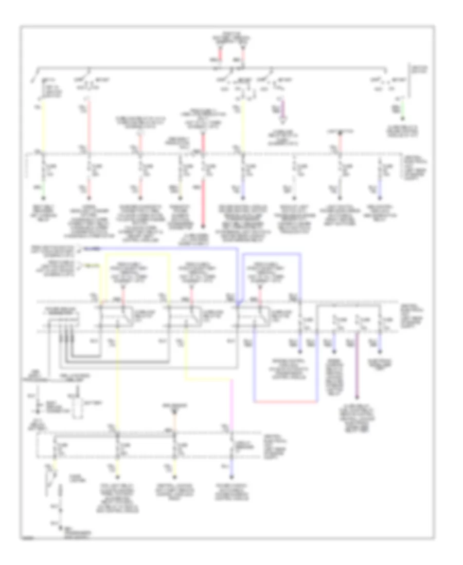 Power Distribution Wiring Diagram (2 of 2) for Volvo 850 1995