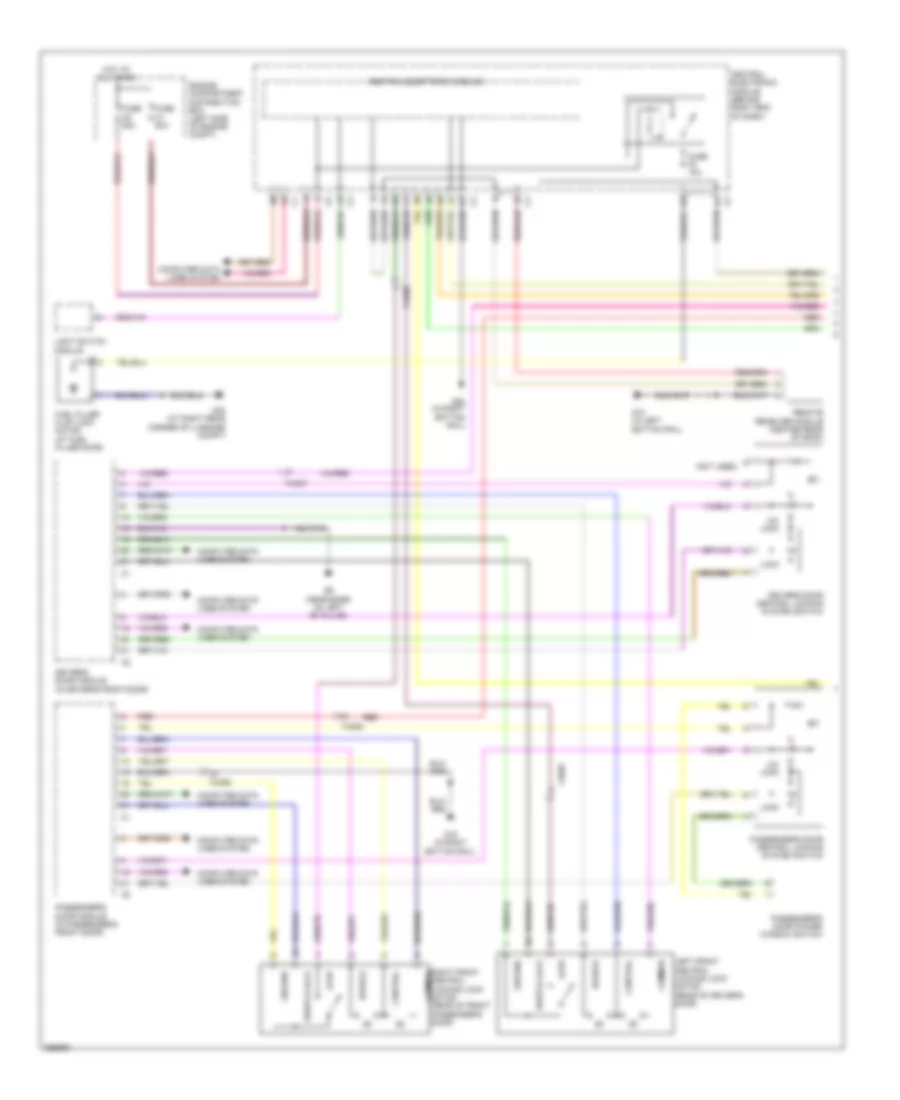 Power Door Locks Wiring Diagram, without Intelligent Key (1 of 2) for Volvo XC60 T-6 R-Design 2011
