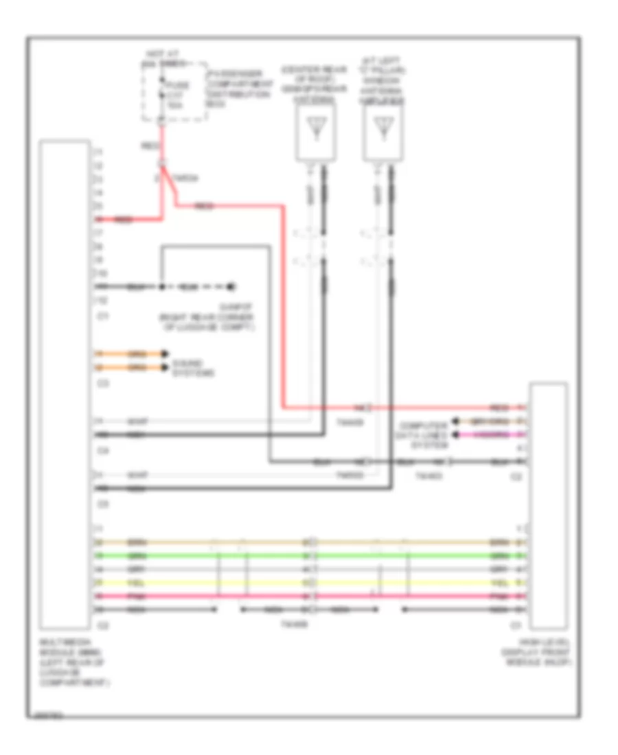 Multimedia  Traffic Information Wiring Diagram for Volvo XC70 2011