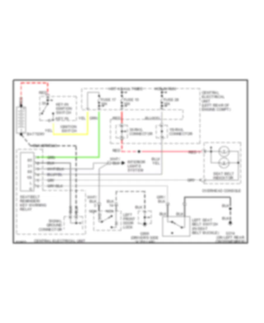 Warning System Wiring Diagrams for Volvo 850 T 5R 1995