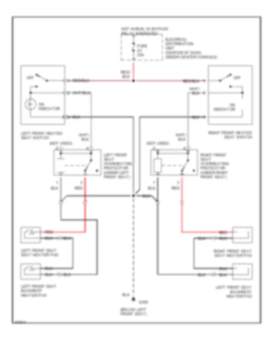 Heated Seats Wiring Diagram High Output for Volvo 940 1995