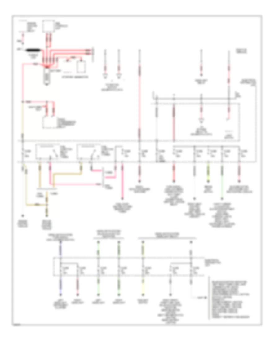 Power Distribution Wiring Diagram 1 of 2 for Volvo 940 Turbo 1995