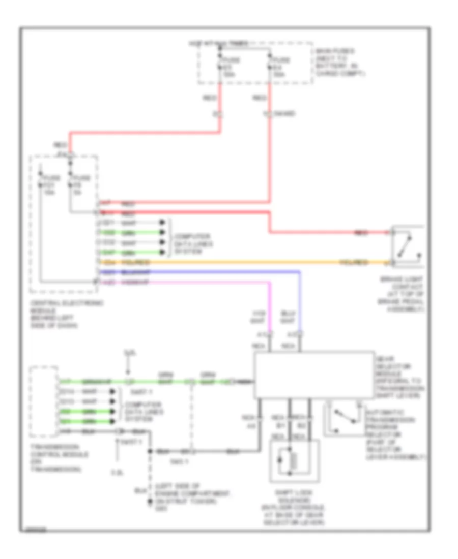 Shift Interlock Wiring Diagram for Volvo XC90 R Design 2011