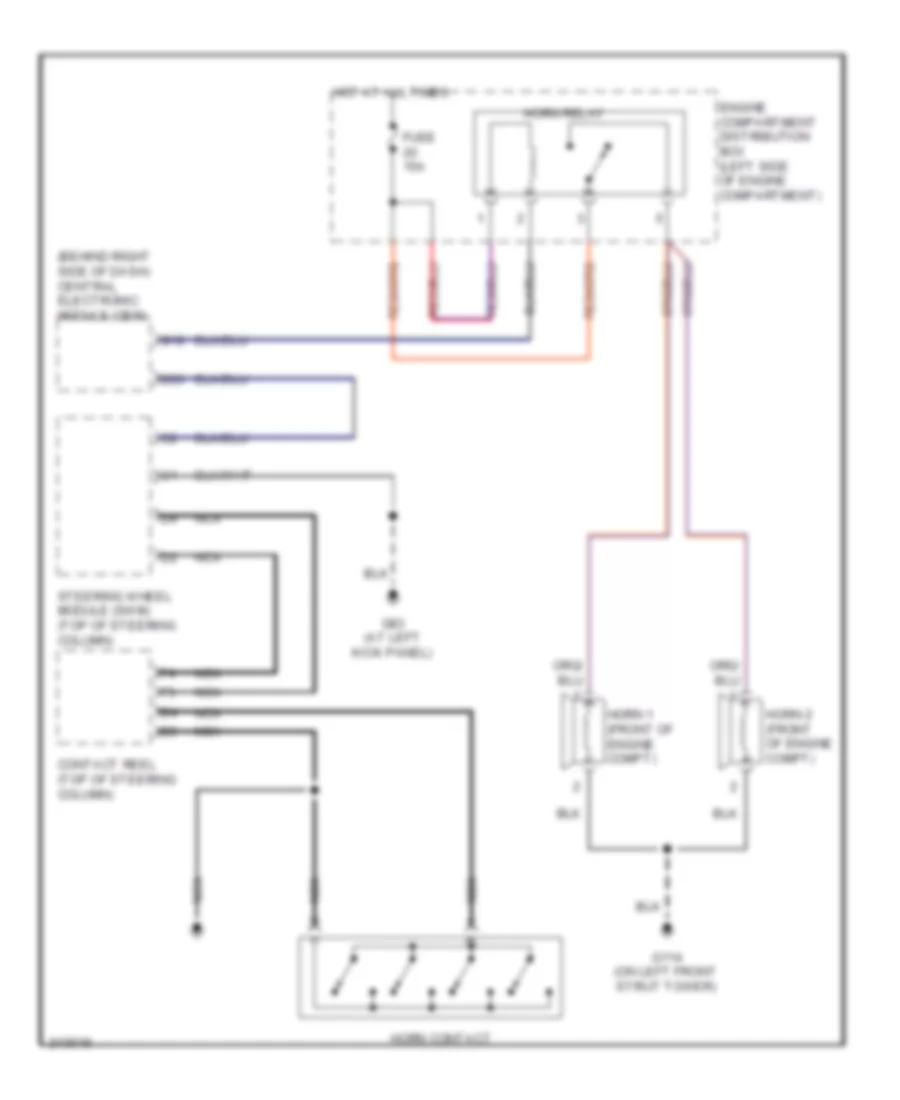 Horn Wiring Diagram for Volvo S40 T-5 2007