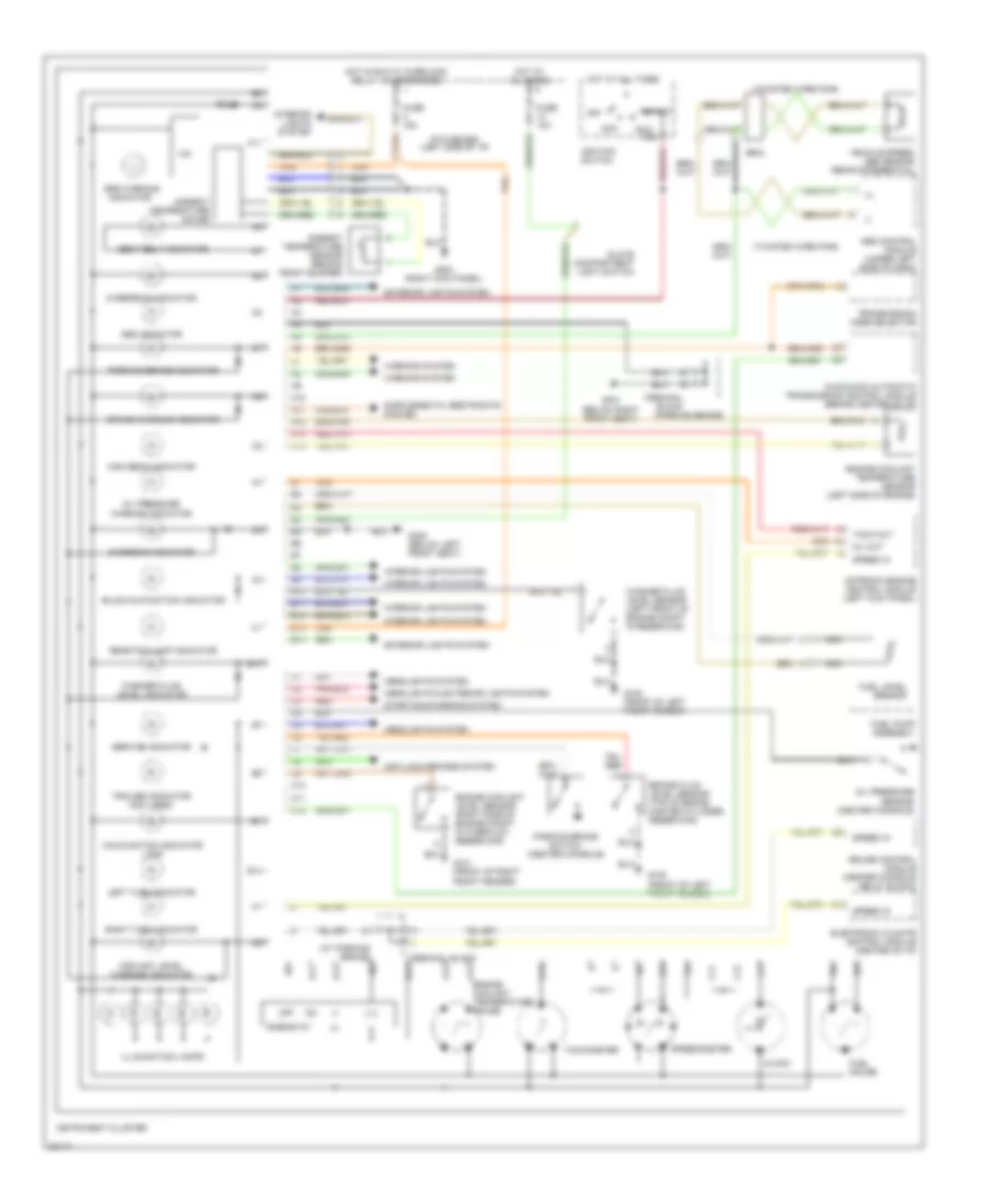 Instrument Cluster Wiring Diagram for Volvo 960 1995