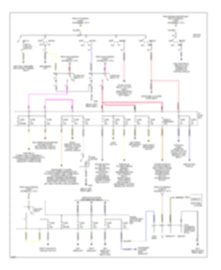 Power Distribution Wiring Diagram (2 of 2) for Volvo 960 1995