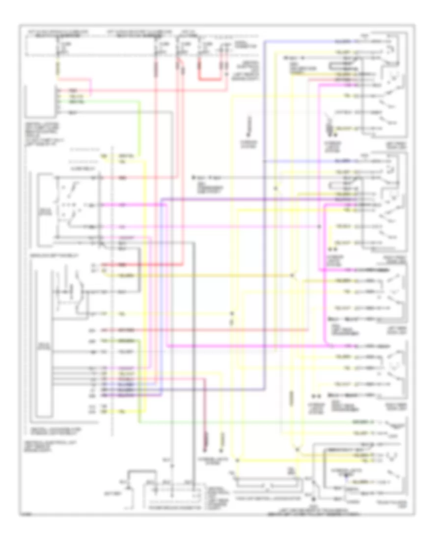 Central Locking Wiring Diagram, with Deadlock for Volvo 850 1996