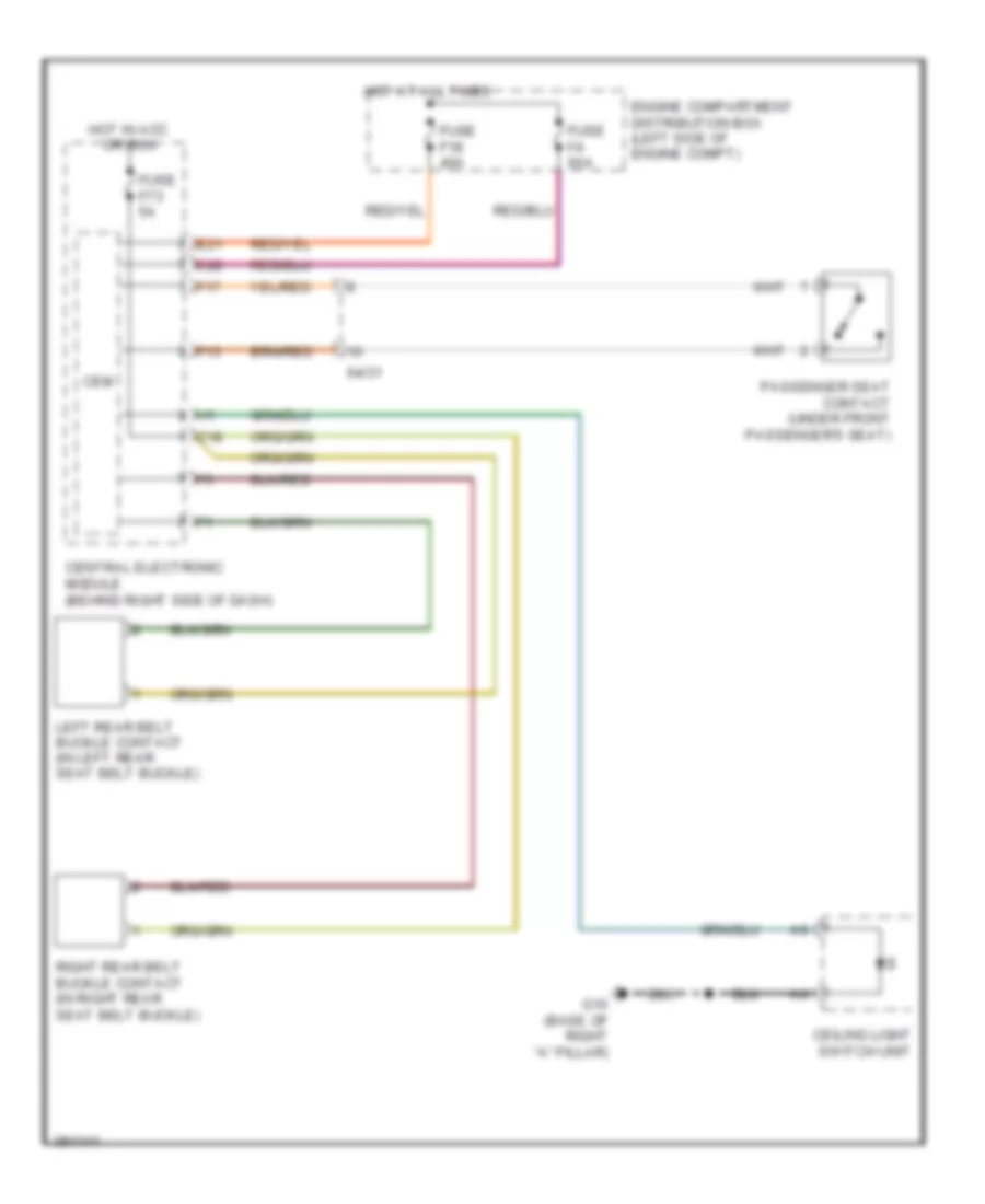 Warning Systems Wiring Diagram for Volvo C30 T-5 R-Design 2012