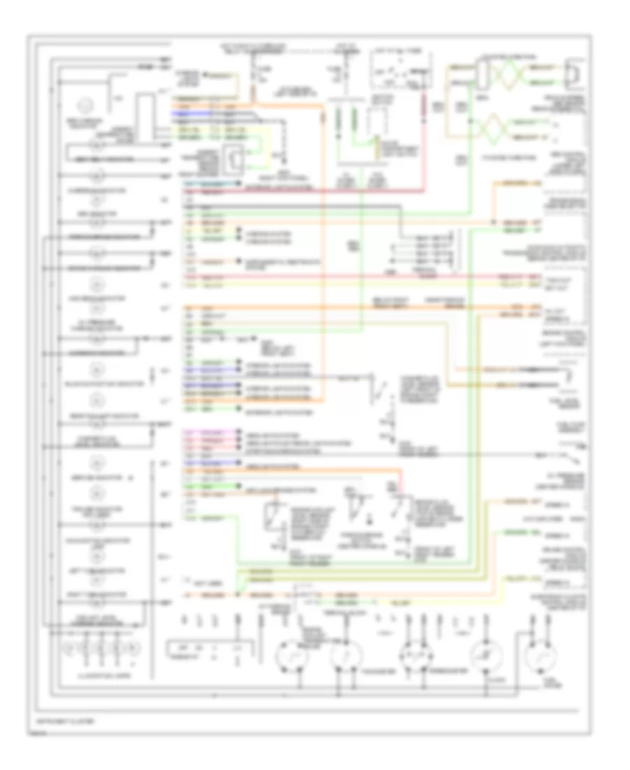 Instrument Cluster Wiring Diagram for Volvo 960 1996