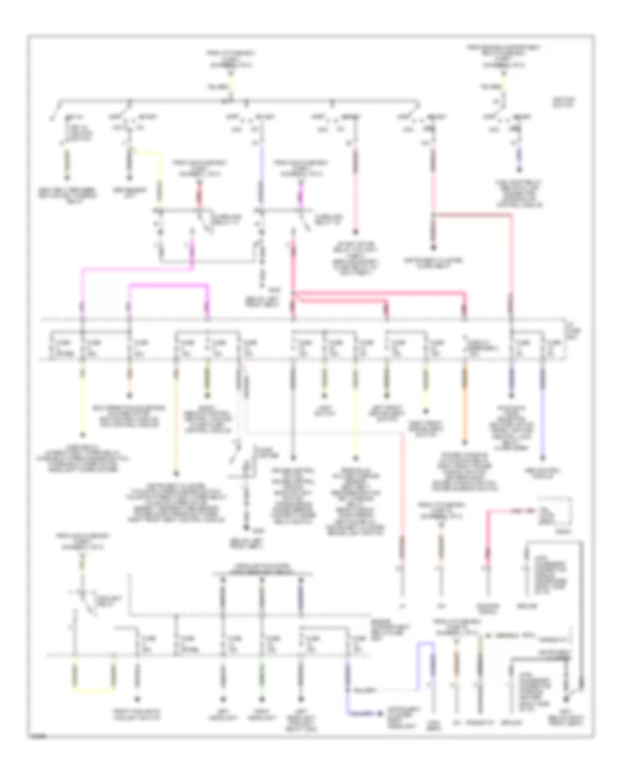 Power Distribution Wiring Diagram 2 of 2 for Volvo 960 1996