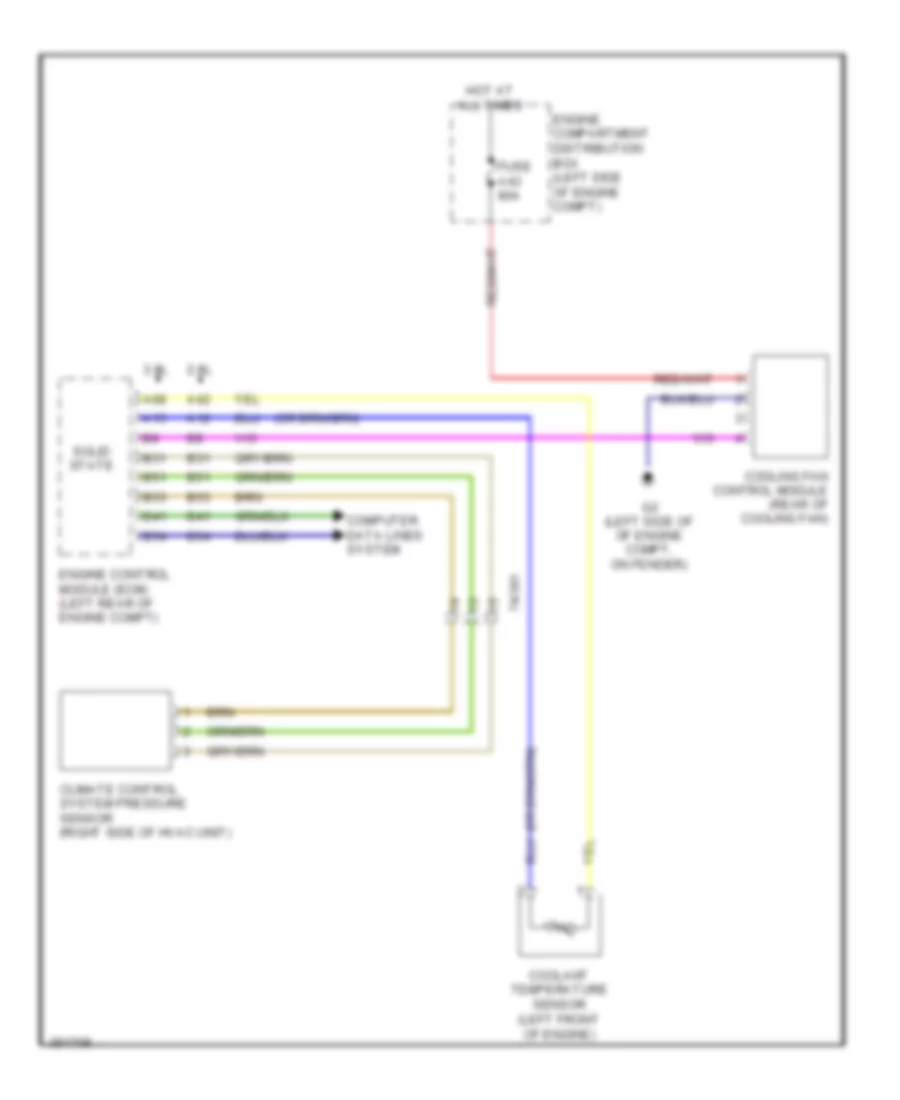 Cooling Fan Wiring Diagram for Volvo S60 T-6 R-Design 2012