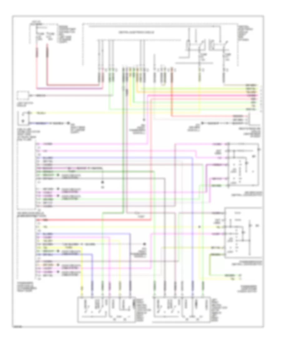 Power Door Locks Wiring Diagram, without Intelligent Key (1 of 2) for Volvo S60 T-6 R-Design 2012