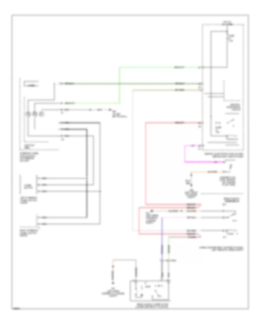 Электросхема заднего стеклоочистителя дворника и омывателя для Volvo XC60 T-6 2012