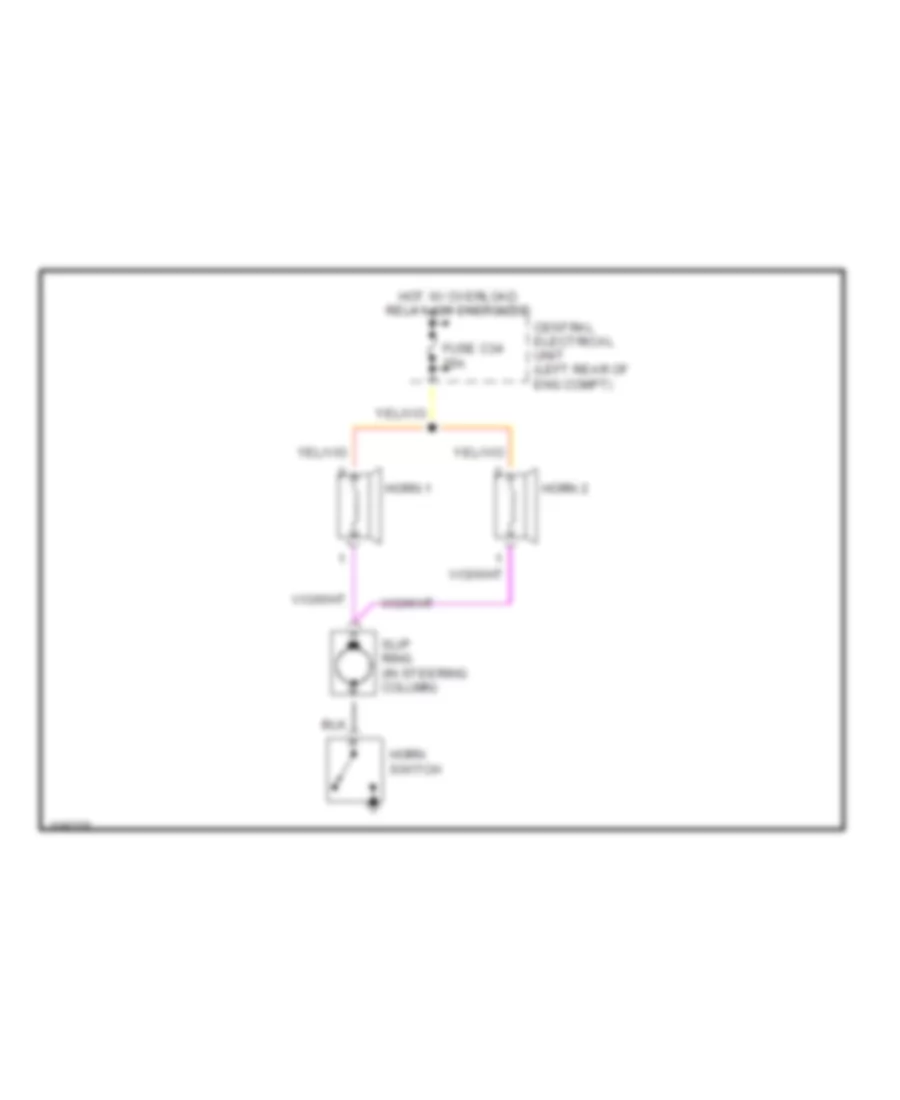 Horn Wiring Diagram for Volvo C70 1998
