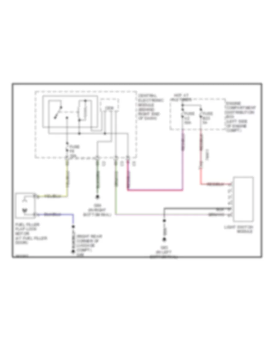 Fuel Door Release Wiring Diagram for Volvo XC60 T 6 R Design 2012