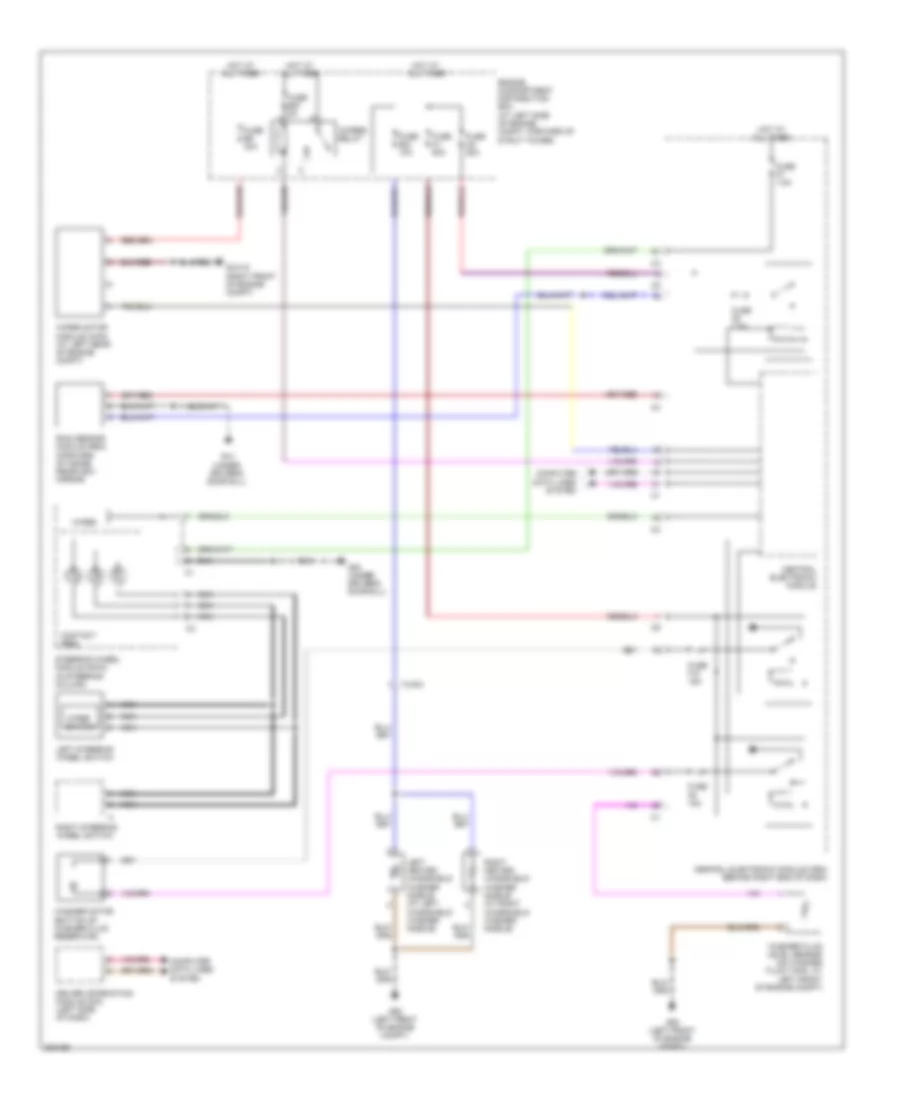 Электросхема передних стеклоочистителей дворников и омывателя лобового стекла для Volvo XC70 2012