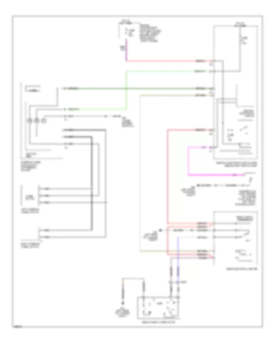Электросхема заднего стеклоочистителя дворника и омывателя для Volvo XC70 2012