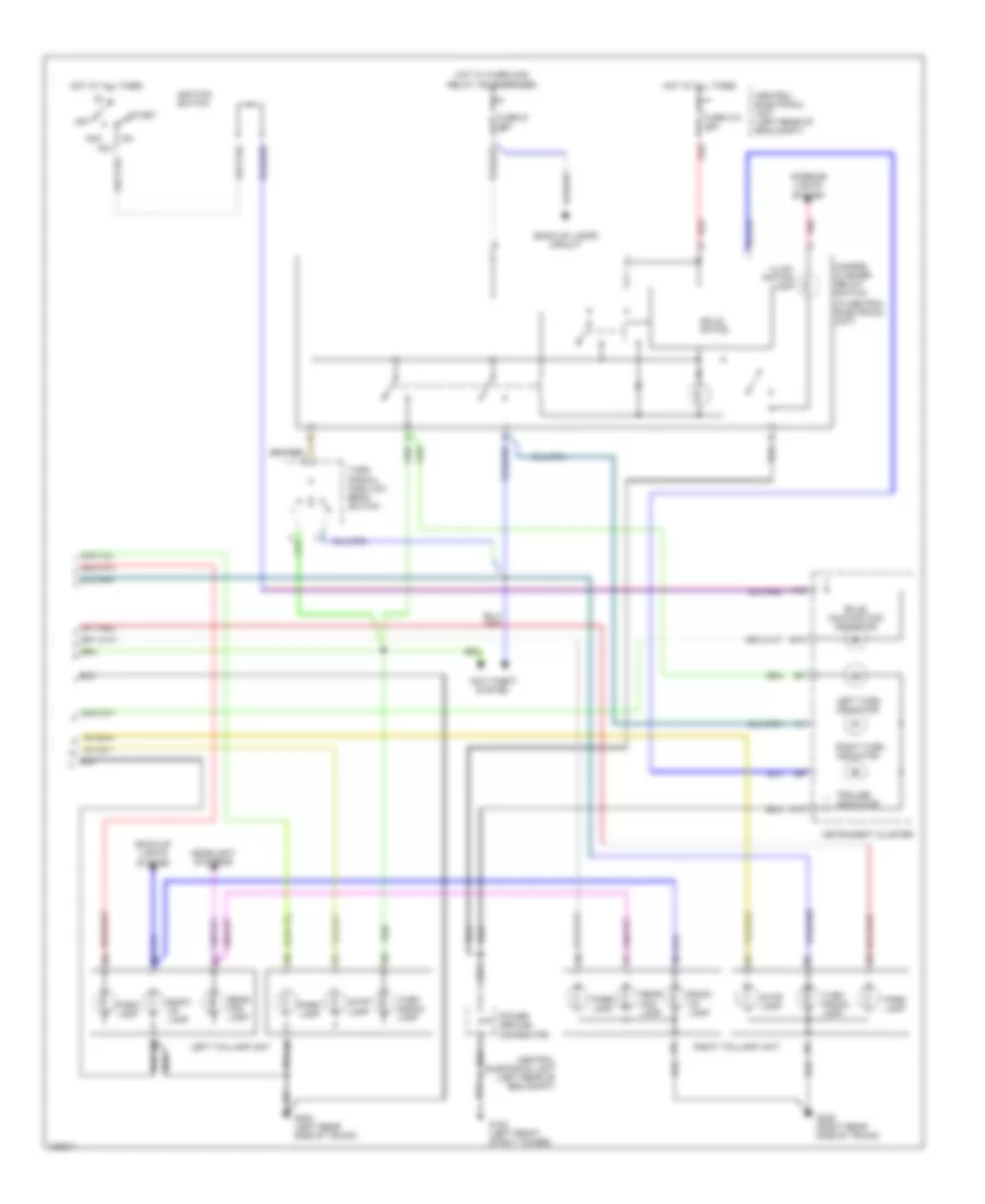 Exterior Lamps Wiring Diagram 2 of 2 for Volvo S70 GLT 1998