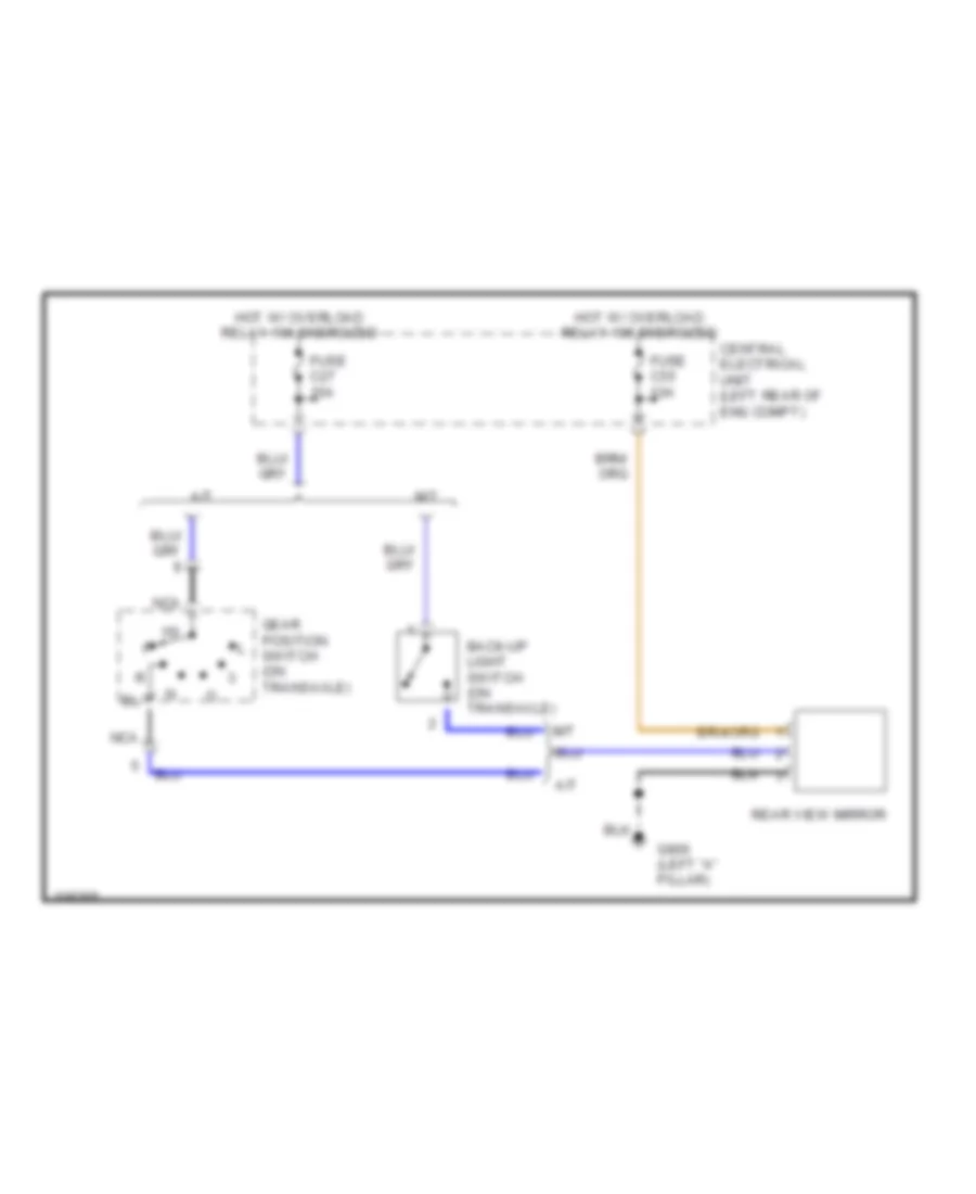 Electrochromic Mirror Wiring Diagram for Volvo S70 GLT 1998