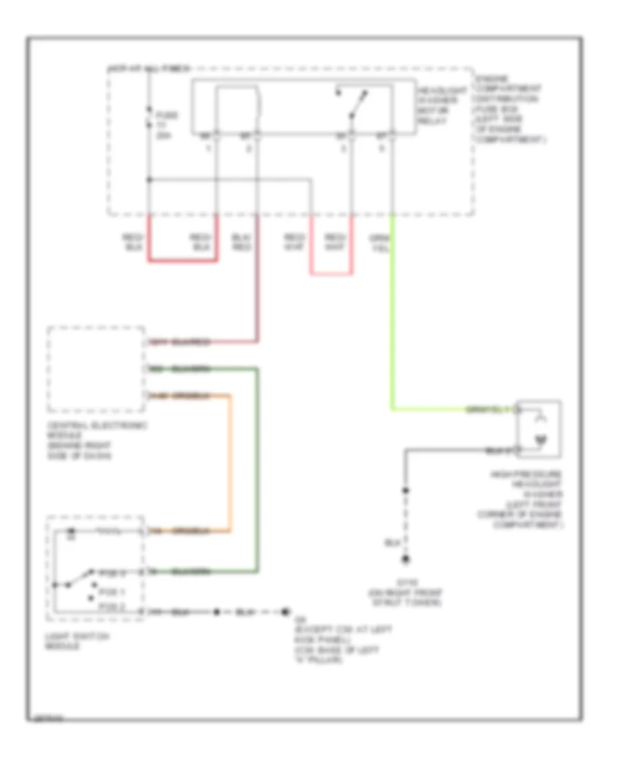 схема шайбы фары для Volvo S40 T-5 2008
