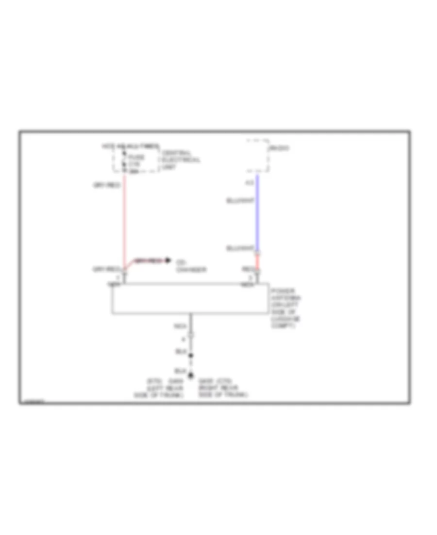 Power Antenna Wiring Diagram for Volvo S70 T-5 1998