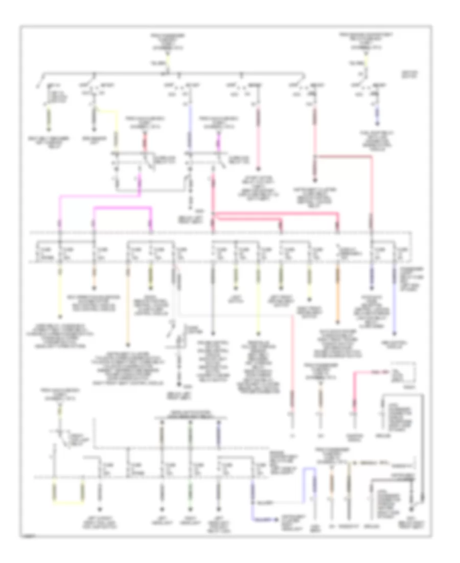 Power Distribution Wiring Diagram 2 of 2 for Volvo S90 1998