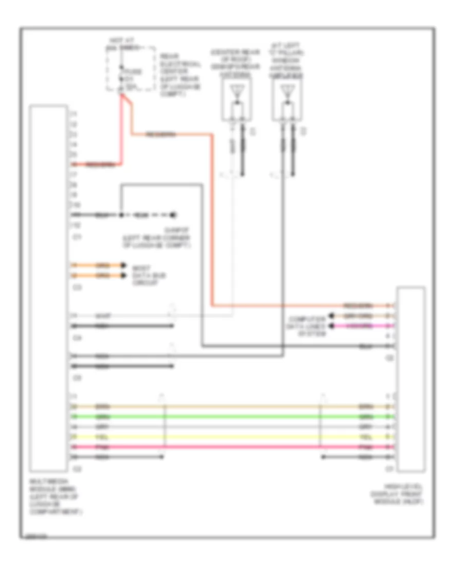 Multimedia  Traffic Information Wiring Diagram for Volvo S80 2008