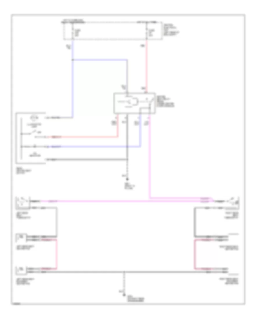 Rear Heated Seats Wiring Diagram for Volvo V70 AWD 1998