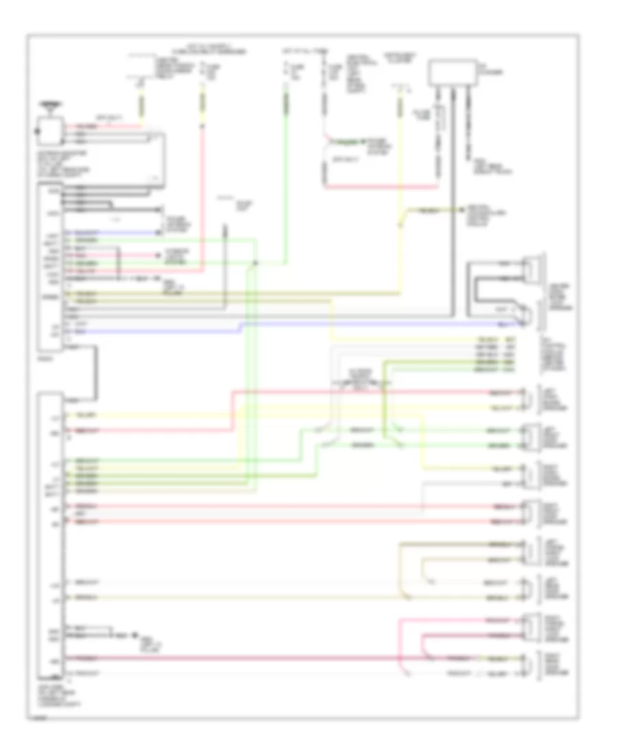 Radio Wiring Diagrams, with Amplifier (Late Production) for Volvo V70 AWD 1998